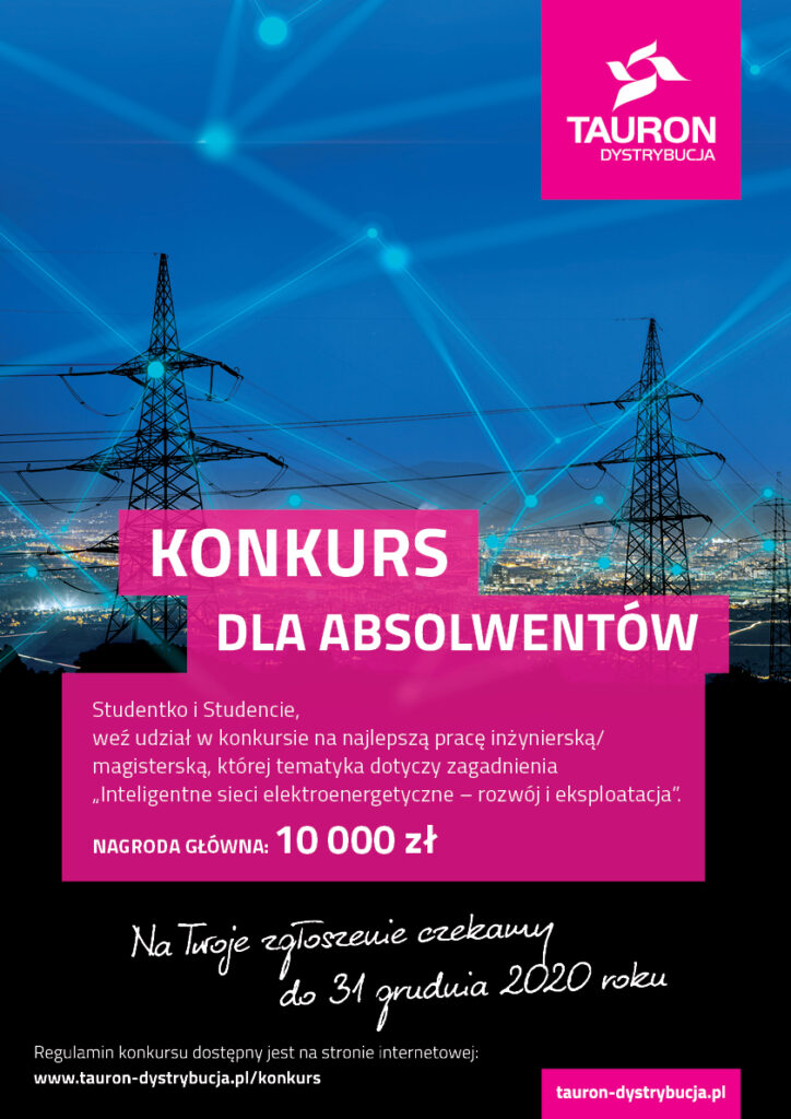 VII edycji konkursu na najlepszą pracę dyplomową TAURONU-2020